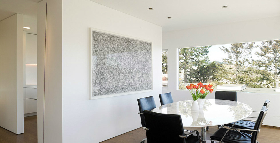 Modern White dining area