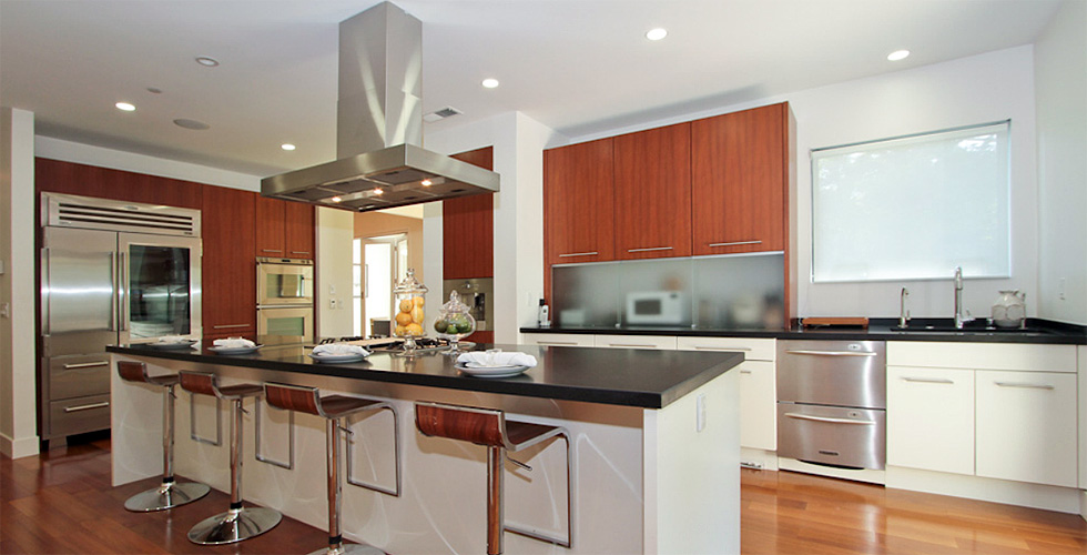 Contemporary kitchen, bathrooms and built-ins