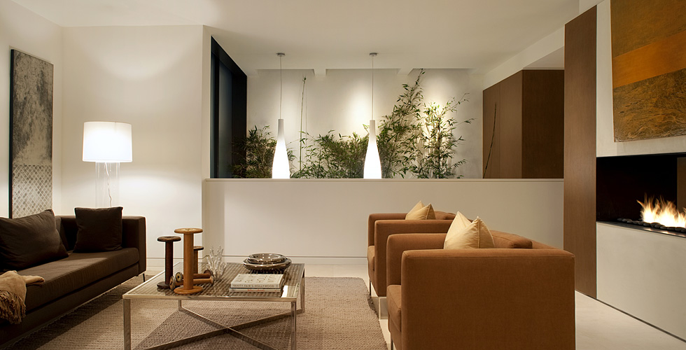 Contemporary wall paneling.